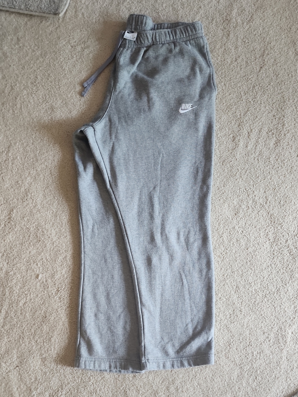Nike Kids Light Grey Logo Sweatpants